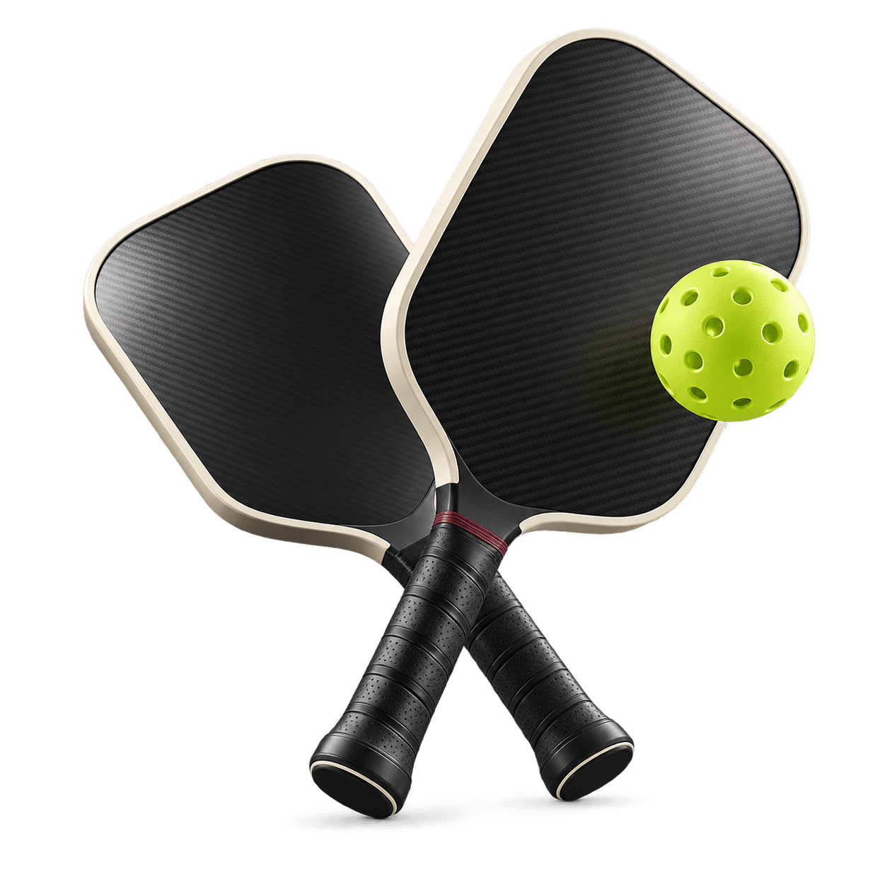 Vợt pickleball graphite và bóng lime